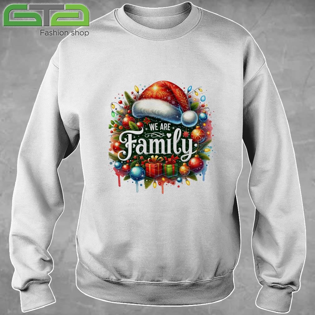 We Are Family Christmas 2024 Sublimation Santa Hat Christmas Crew Sweatshirt